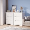 Gizoon 3 Drawers Chest, White Bedroom Drawer Dresser and Organizer