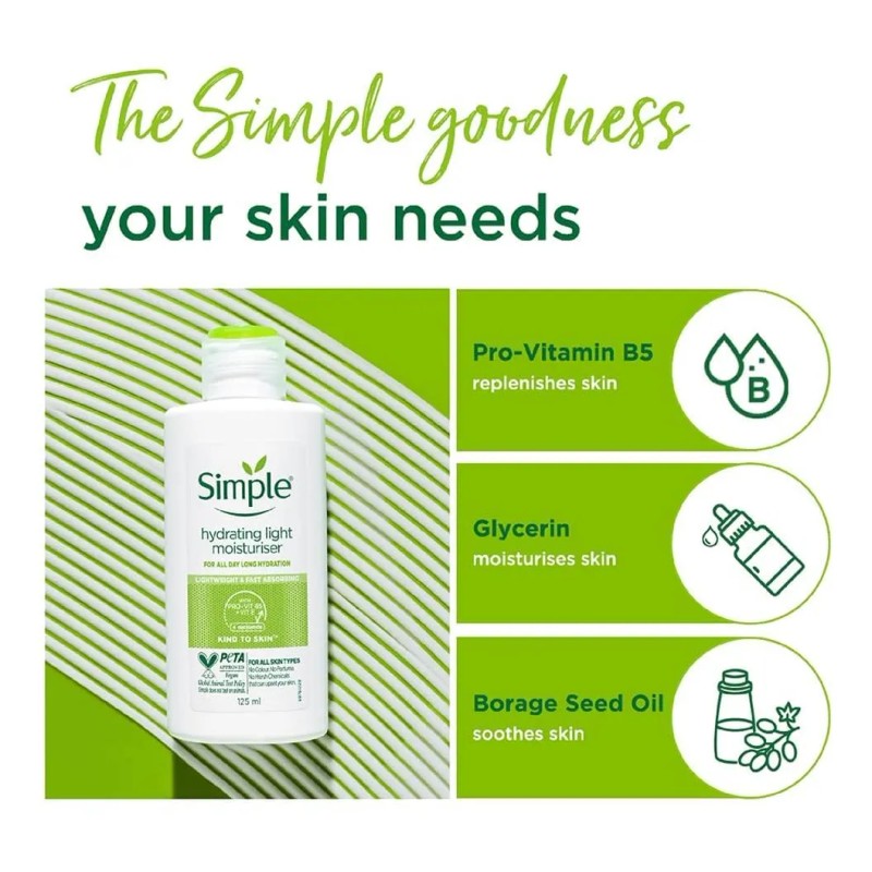 Simple Kind To Skin Hidratante Ligero Hidratante 4.2 Fl Oz