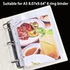 6x8.5” Binder Sheets Sleeves for 8.07 x 9.64 Binder 6Ring