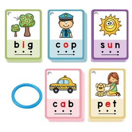 Phonics Flash Cards - Letter Sound Cards - Phonics Games Early Education Learning Puzzle for Ages 3+ Girls Boys Family Outdoor Travel Classroom Home Homeschool Indoor