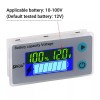 DROK 12V Battery Capacity Monitor, 10-100V 24V 36V 48V Digital