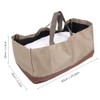 BTER Large Capacity Log Carrier, Firewood Tote Bag, Rectangular, Brown,
