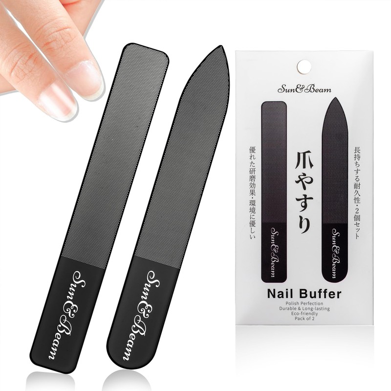 Sun&Beam Nails Glass Nail File Nano Nail Buffers Crystal Shine