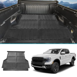 unbranded For 2024-2025 Ford Ranger Car All Weather TPE Trunk Mats Cargo Liners Carpets