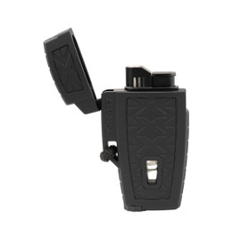 Xikar Stratosphere II High Altitude Lighter, Single Jet Flame, Windproof, Ergonomic Design, Durable and Dependable, Black