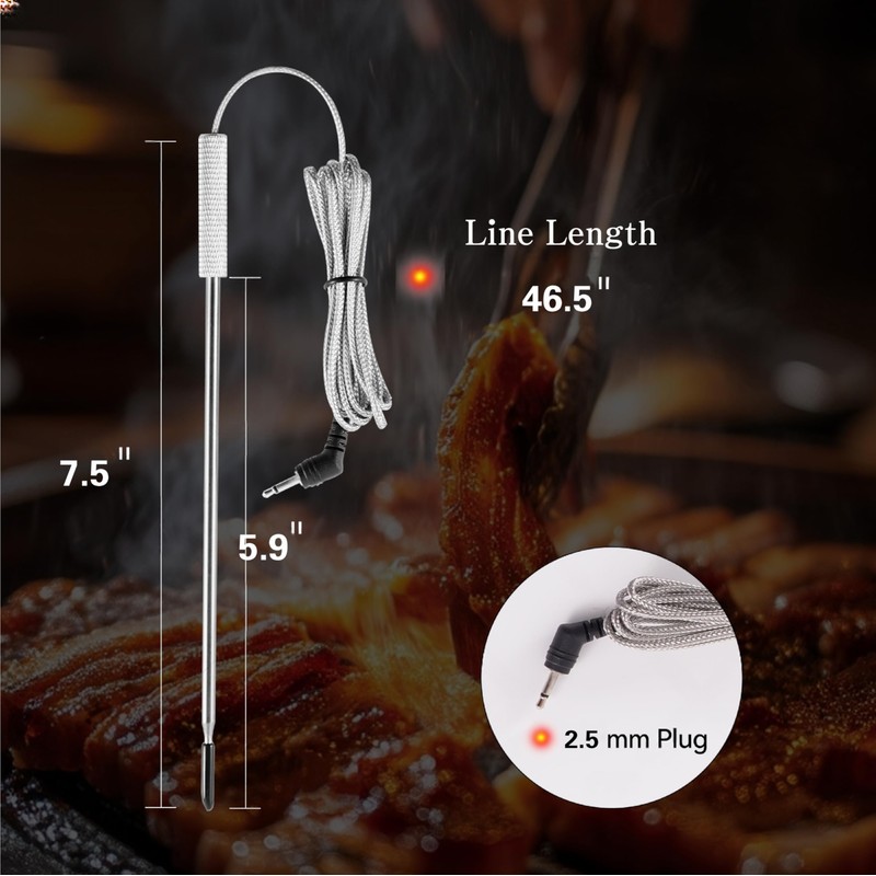 Upgraded Meat Thermometer Probe Replacement Meat Probe for Thermopro TP04,