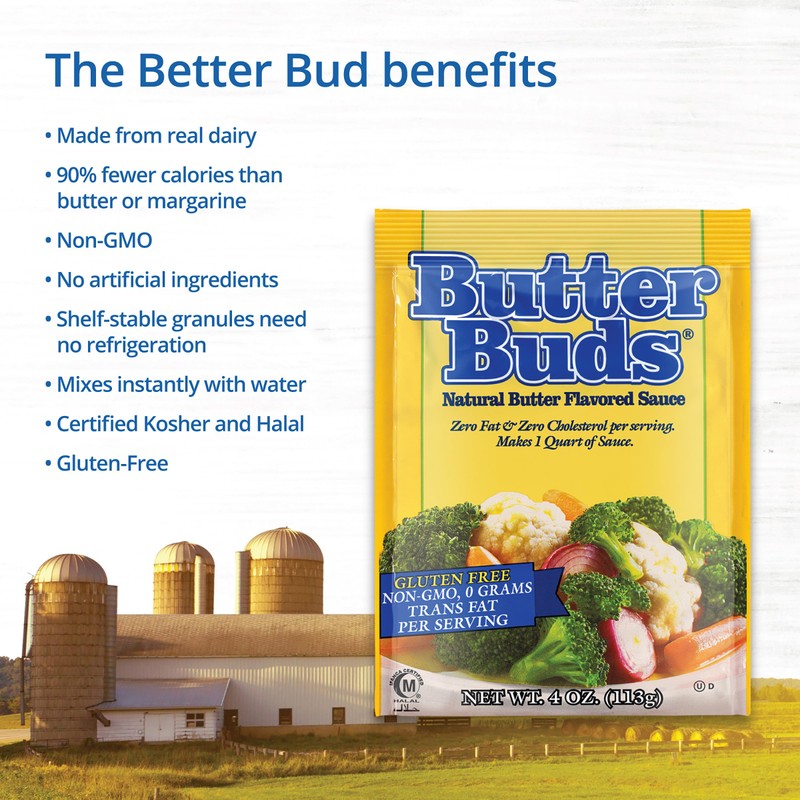 Butter Buds Sauce Mix, 4 Oz (4-Pack) – Non-GMO, Gluten-Free