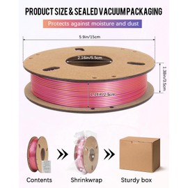 Dynta Dual Colors Silk Pla Filament 1.75mm 3D Printer Filament Bundle,Silk Gold-Copper, Silk Blue-Green, Silk Gold-Rose Red,Silk Silver-Dark Blue, Silk Purple-Yellow, Silk Red-Blue, 250g 6 Spools