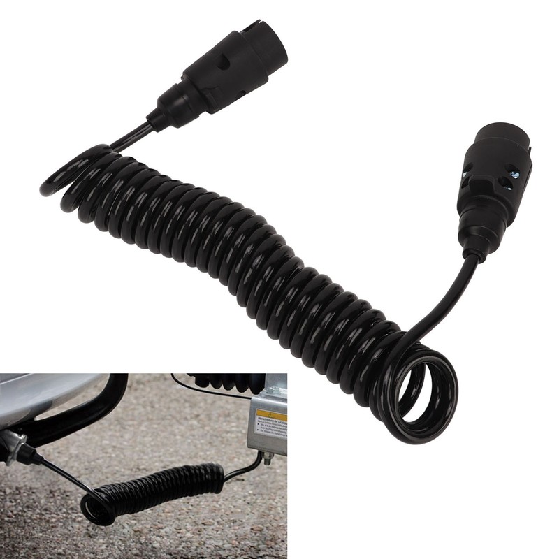 12.8ft Trailer 7 Core Coiled Cable Flexible Retracted Stable Connection