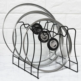 SimpleHouseware Kitchen Pot Lid Rack Holder Organizer, Bronze