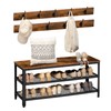 HOOBRO Coat Rack Shoe Bench, 39.4" Hall Tree Entryway Storage