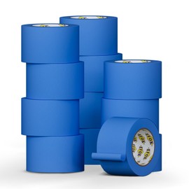 EFOK 12 Pack Blue Painters Tape 3 Inch Wide Bulk - Paint Tape 3 Inches x 55 Yards - Painter's Tape Blue Masking Tape for Walls Painting Packing Automotive Home, Total 660 Yards