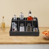 ILWorkTLs 9-Compartment Wooden Coffee Organizer,Countertop Coffee Condiment Caddy for Break