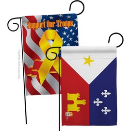 Acadiana Garden Flags Pack Regional Nationality Nation International World Country Particular Area Support Our Troops Small Decorative Gift Yard House Banner Double-Sided Made In USA 13 X 18.5