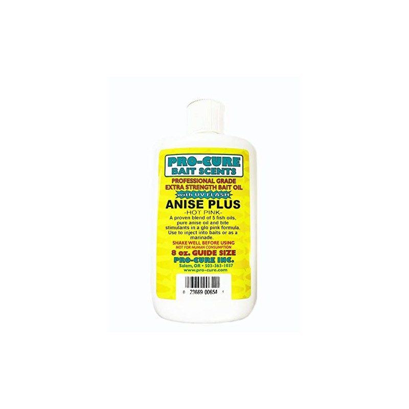 Pro-Cure Anise Plus Bait Oil - Pink, 8 Ounce