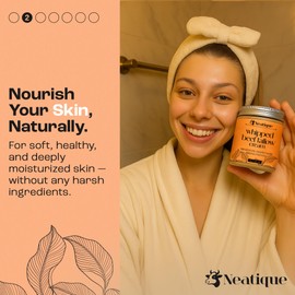 Neatique 100% Grass Fed Beef Tallow for Skin Care Face & Body | Whipped Moisturizer for Skin | with Organic Beeswax & Organic Honey Balm | All Natural Formula, 2.13oz (2.13 Ounce, Orange)
