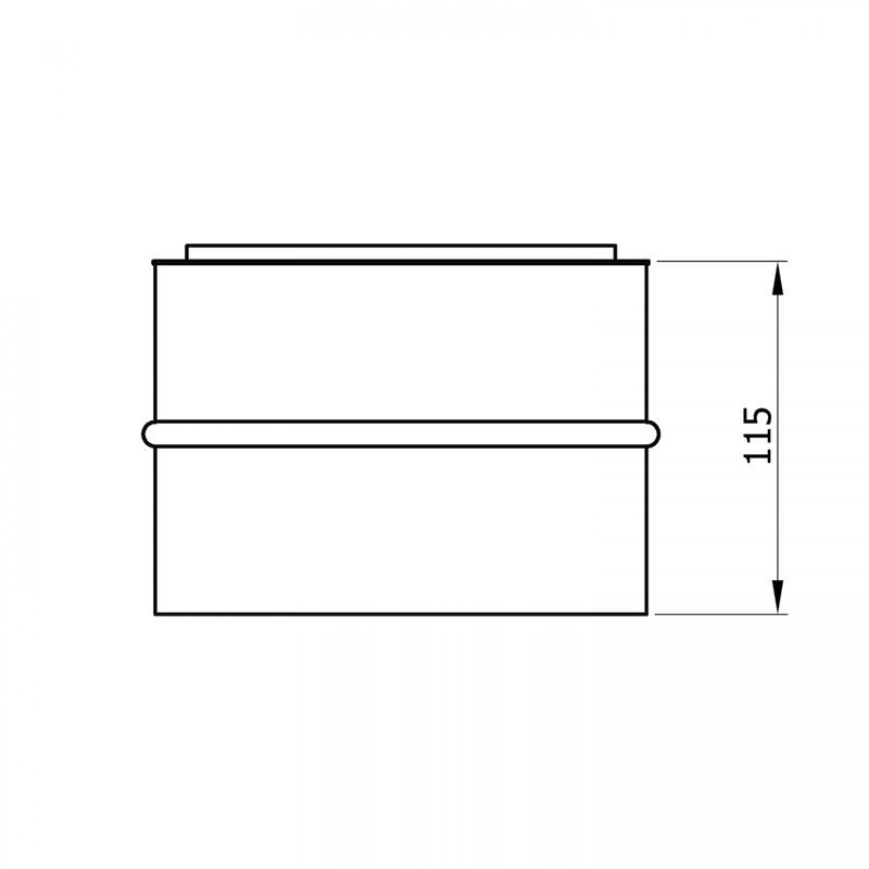 raik Smoke pipe/stove pipe, double wall lining, 120 mm, diameter