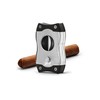 Colibri SV-Cut Cigar Cutter| Chrome with Black Accents |Spring Loaded