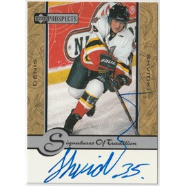 1999-00 Denis Shvidki Hockey Card Upper Deck Prospects Signatures of Tradition Autograph #DSH Colts
