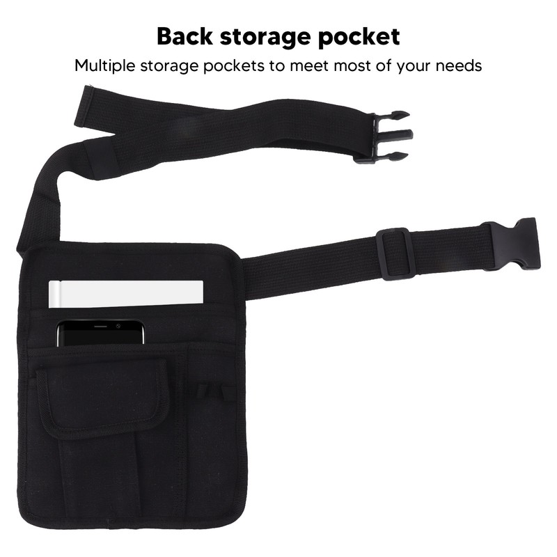 Restaurant Belt Bag Adjustable Portable Lightweight Canvas Waiter Waist Bag