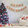 Creaher Merry Christmas Burlap Bunting Banner, Merry Christmas Linen Banner