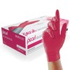 UNIGLOVES Pearl GP0062 Nitrile Examination Gloves, Red, Small (Pack of