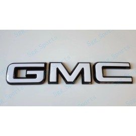 Auto GMC 2019-2025 GMC Sierra 1500 2500HD 3500HD Rear Tailgate Black White OVERLAY Emblem