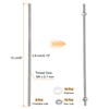 sourcing map 8pcs 8/32 Inch M4 Threaded Rods with 16pcs