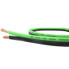 50' feet True 14 Gauge AWG OFC Speaker Wire Green/Black Car Home Audio
