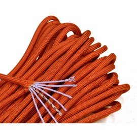 Bored Paracord 550lb Paracord / Parachute Cord - Genuine Mil Spec Type III 550lb Paracord Used by the US Military (MIl-C-5040) - 100% Nylon - Made In The USA - International Orange