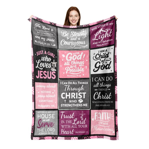 C-HULL Christian Gifts for Women, Christian Blankets for Women Faith,