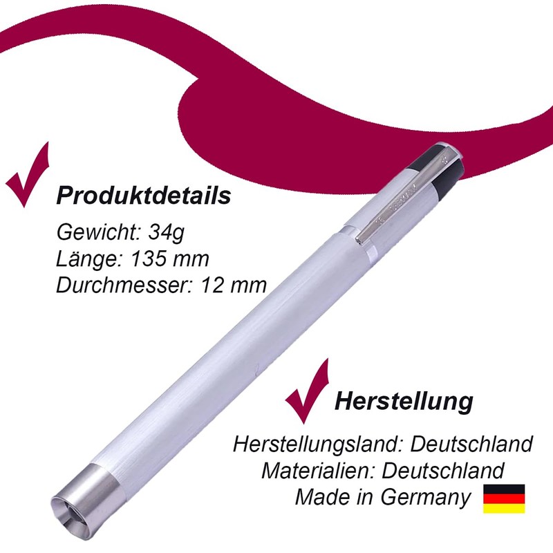 Diagnostic Light / Mini Torch Aluminium with Clip Switch Various