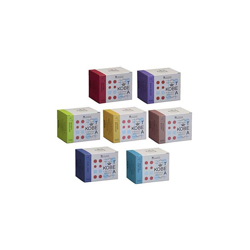 Kobe Tea Raw Black Tea, Set of 7 Types