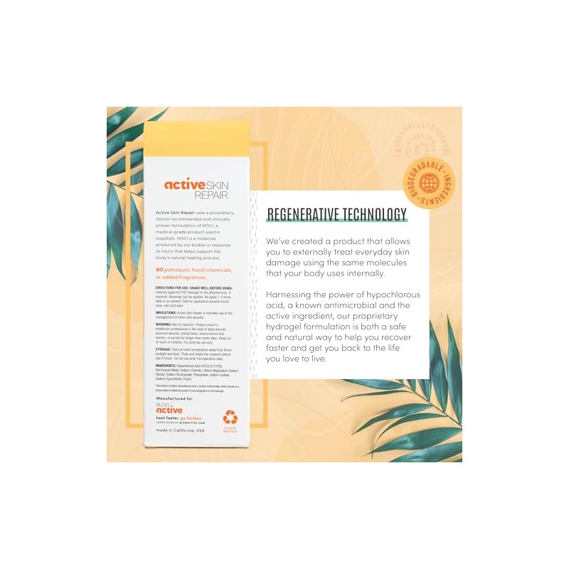 Active Skin Repair Hydrogel - Natural First Aid Solution