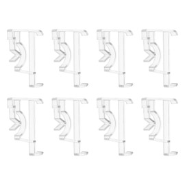 uxcell 8pcs Valance Clips, 2in Clear Plastic Valance Hidden Retainer Holder Installation Bracket for Horizontal Wood and Faux Wood Blinds