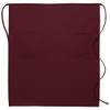 DayStar Apparel 122 Two Patch Pocket Full Bistro Apron, Maroon