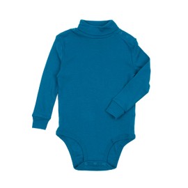 Leveret Baby Turtleneck Bodysuit Cotton Teal Blue 24 Month