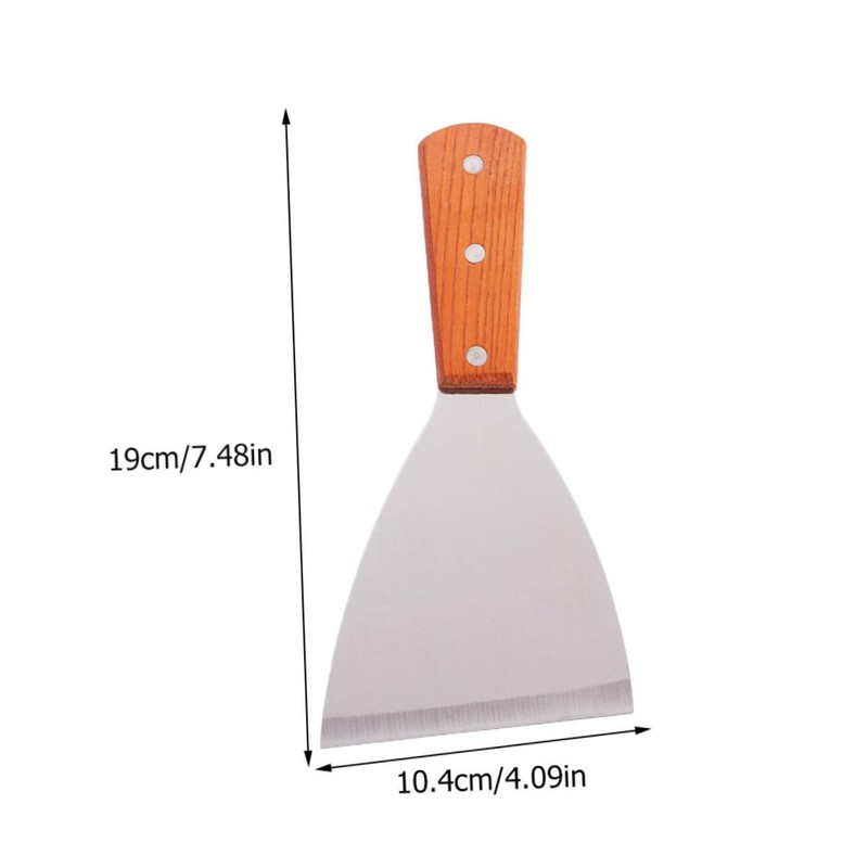 ABOOFAN 3pcs Stainless Steel Griddle Scraper with Handle Versatile Steak