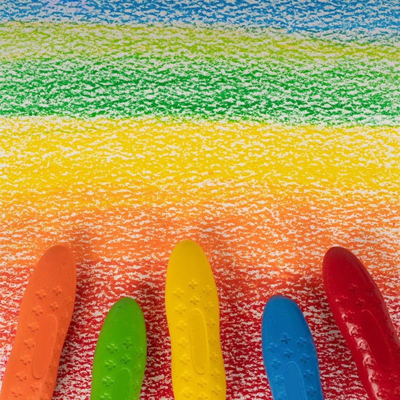 12 Colors Peanut Crayon Chalks for Kids Graffiti Painting Crayon