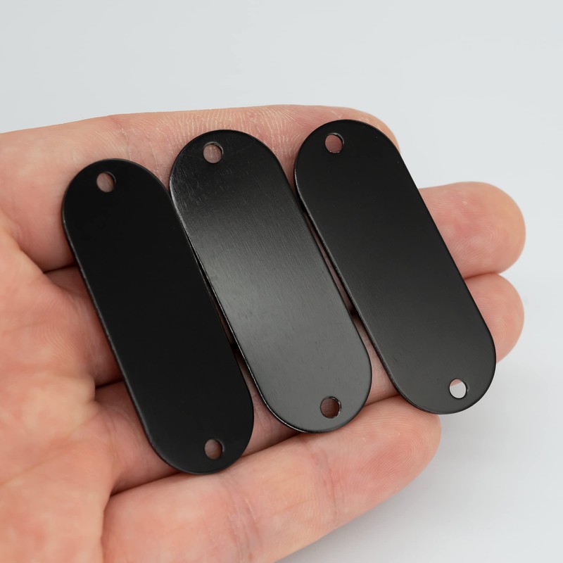 StayMax Aluminum Engraving Blanks Tags Stamping Blanks Tags with 2