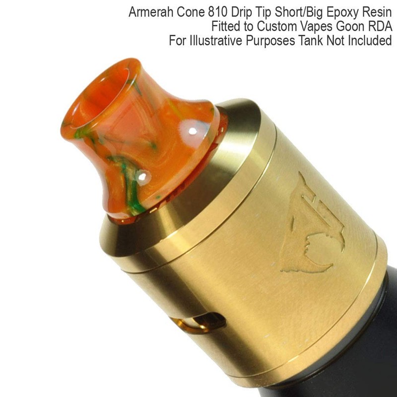 Armerah Cone 810 Drip Tip eCig Mouthpiece Short/Big Epoxy Resin