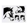 4 x 'Horse Face' Temporary Tattoos - Water Resistant, Skin-Safe,