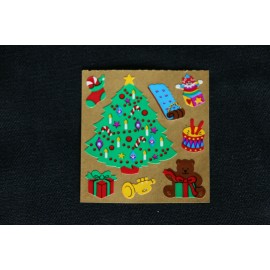 Sandylion Vintage Holiday Sandylion Stickers Christmas Thanksgiving Rare Original - #4 - Christmas Tree/Gifts