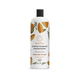 Crema Corporal Humectante Aroma Almendras MatiMati Para manos, Suavidad, Ligera, Fresca 400 g