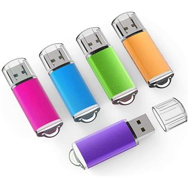 Fenglangrong 5PCS 8G USB Flash Drive USB 2.0 Memory Stick Memory Drive Pen Drive Blue/Purple/Pink/Green/Orange (8GB)