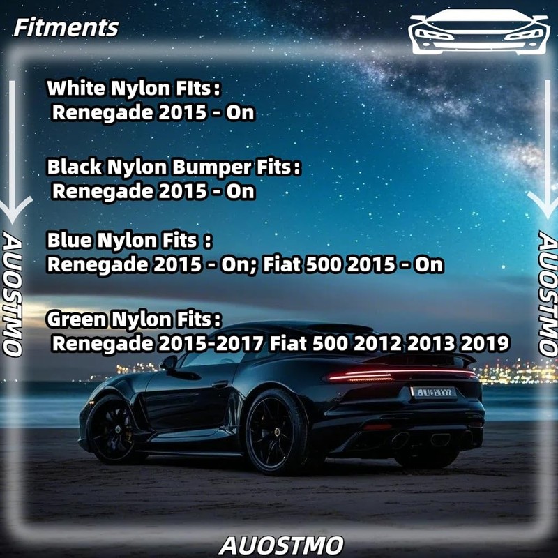 AUOSTMO 10 Sets Fender Flare Door Rocker Panel Moulding Clips