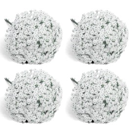 SUNILLUMA 80-PcsBabys Breath Artificial Flowers, White Babys Breath Flowers Artificial Bulk Real Touch Flowers for Wedding Party Home Garden Decoration