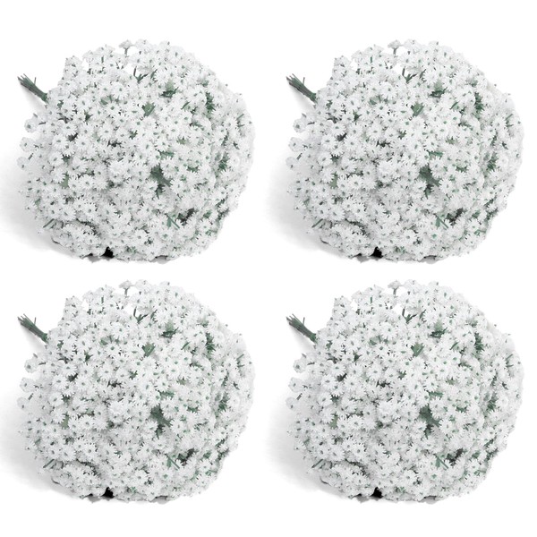 SUNILLUMA 80-PcsBabys Breath Artificial Flowers, White Babys Breath Flowers Artificial