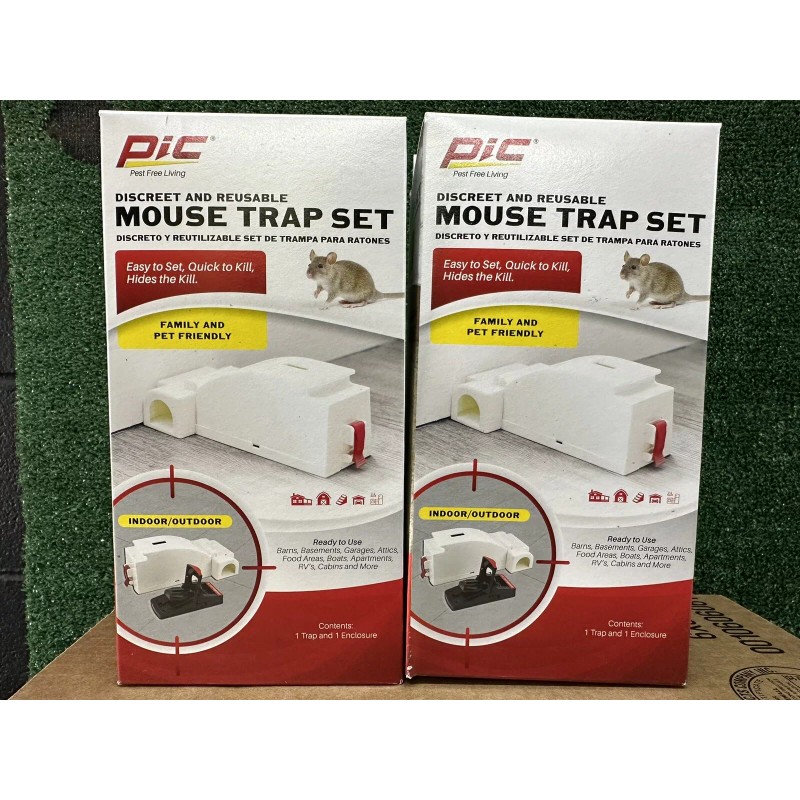 Pest Free Living PIC MTK-P Mouse Trap Kit, Black,Discreet Mouse