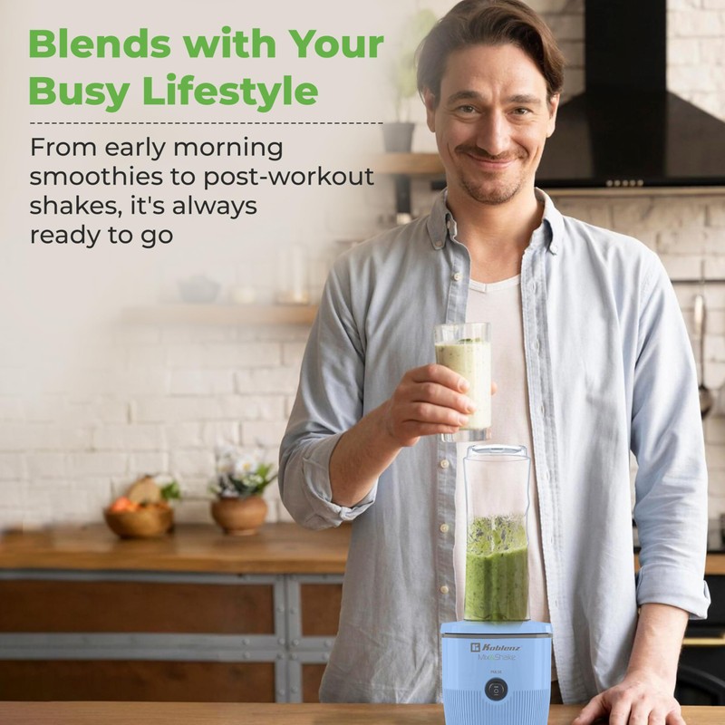 Koblenz Mix&Shake Blender, 20 oz Portable Blender, 600W Motor, Pulse,